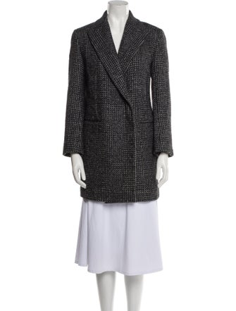 The Row Tweed Pattern Peacoat