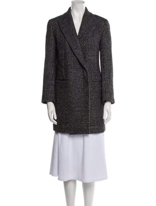 The Row Tweed Pattern Peacoat