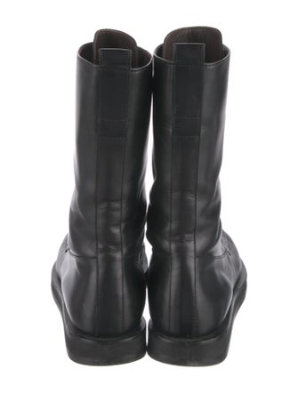 The Row Leather Combat Boots