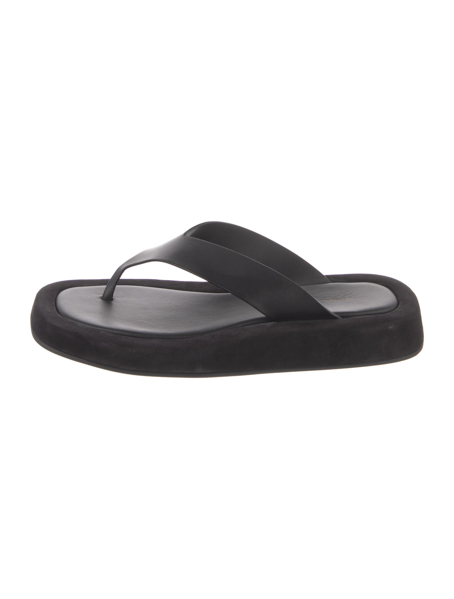 The Row Leather Flip Flops