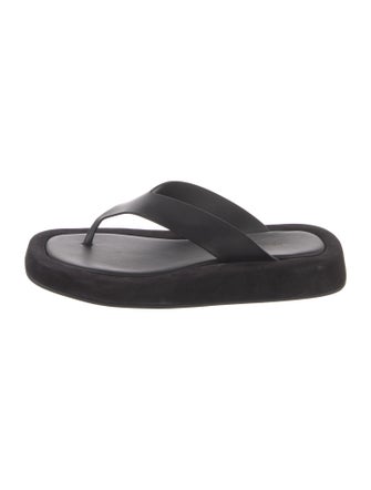 The Row Leather Flip Flops