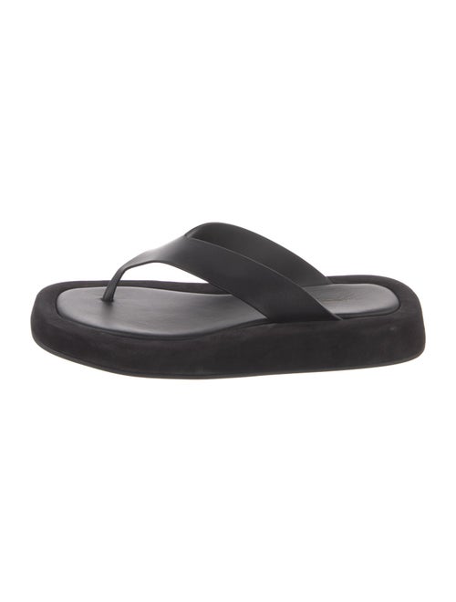 The Row Leather Flip Flops
