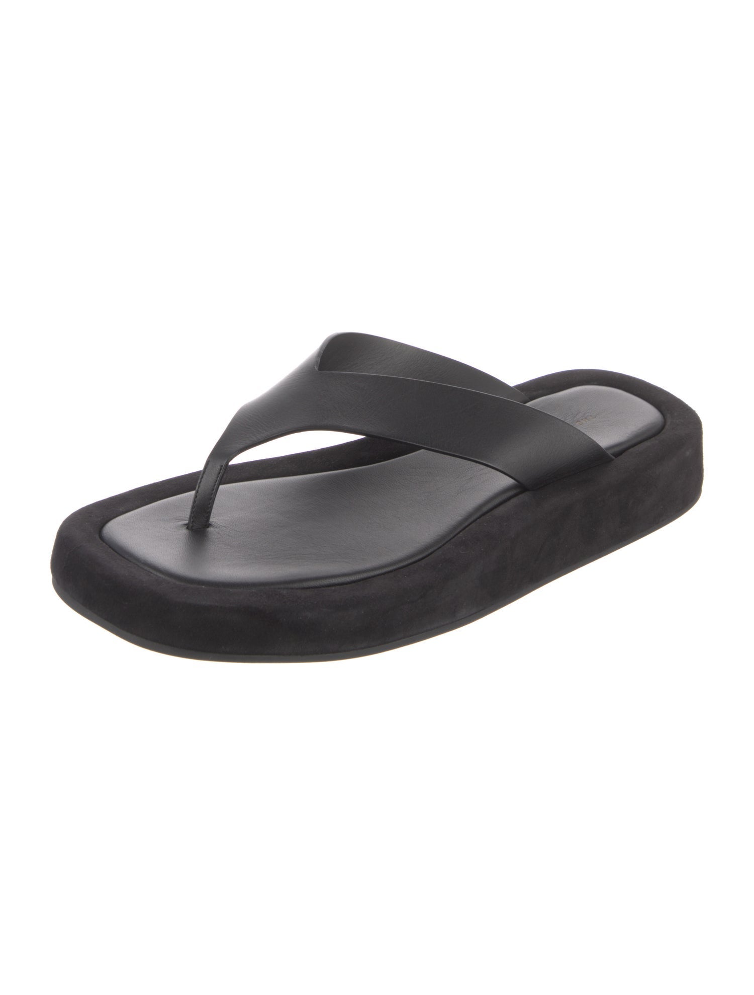 The Row Leather Flip Flops