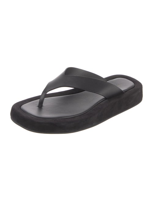 The Row Leather Flip Flops