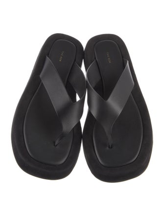 The Row Leather Flip Flops