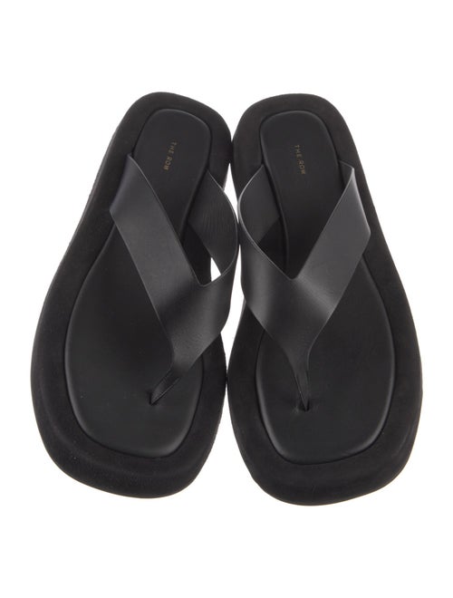 The Row Leather Flip Flops