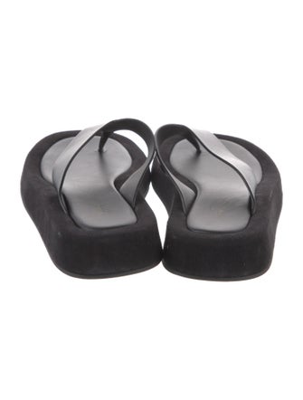 The Row Leather Flip Flops