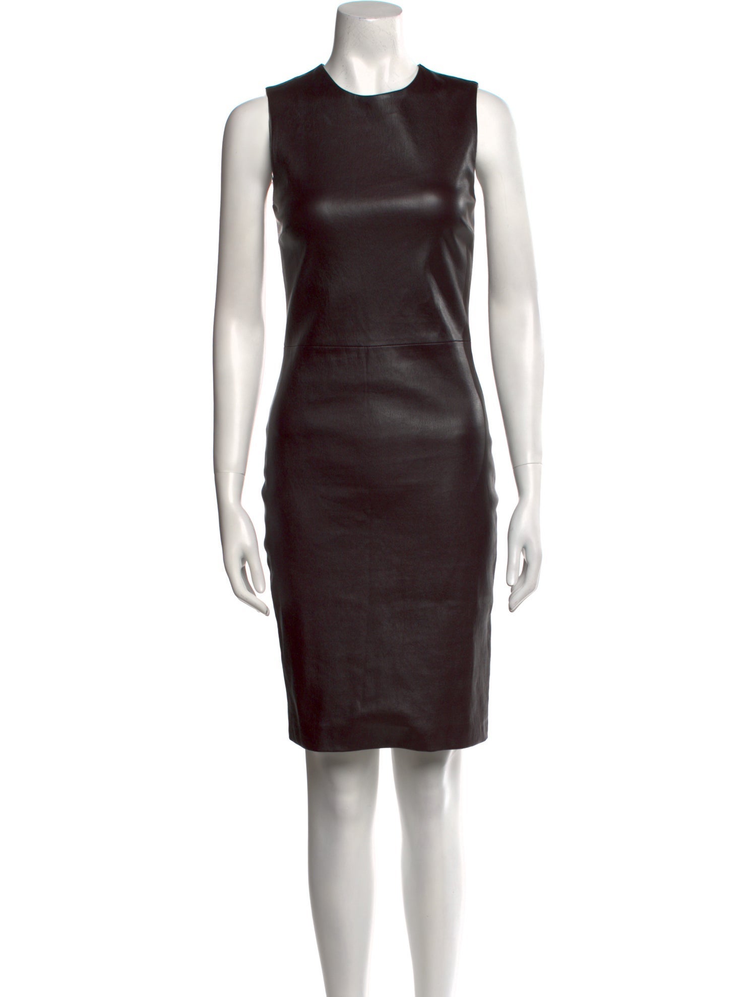 The Row Leather Knee-Length Dress