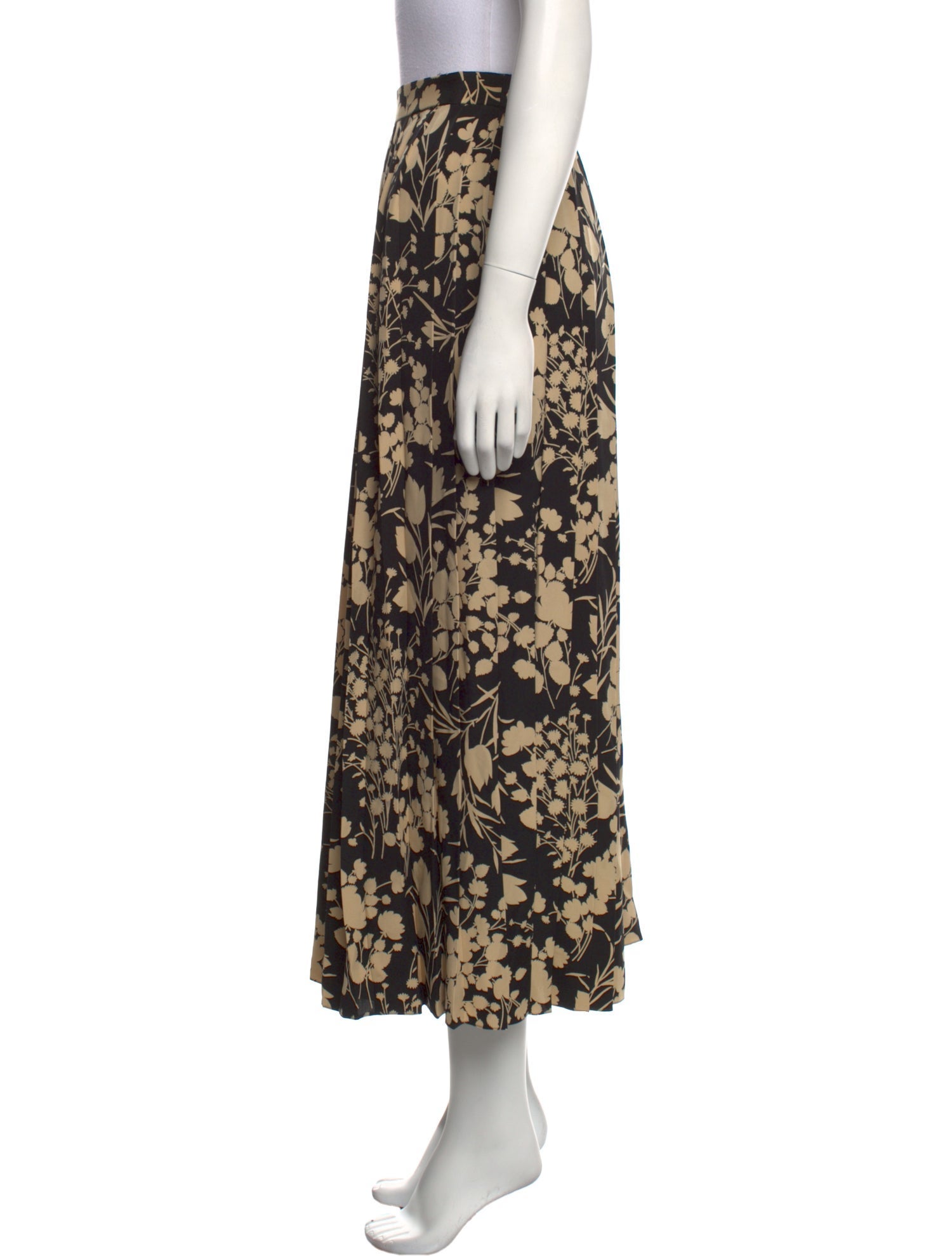 The Row Silk Midi Length Skirt