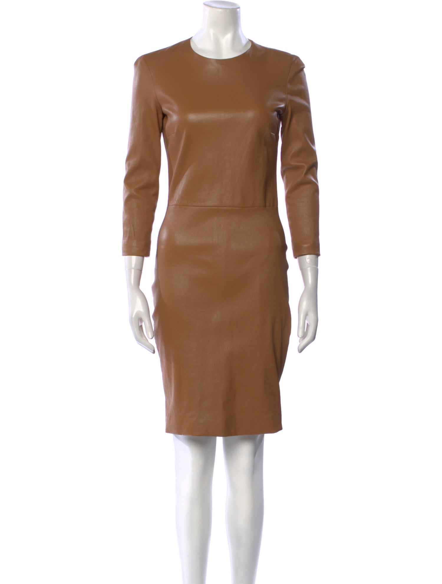 The Row Leather Knee-Length Dress