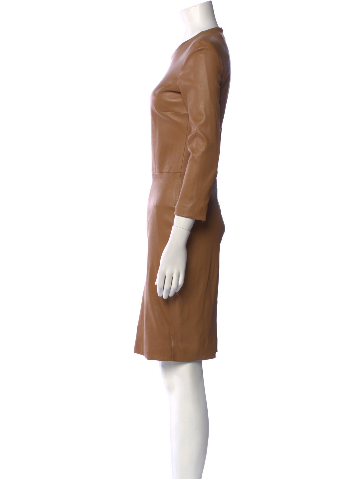 The Row Leather Knee-Length Dress