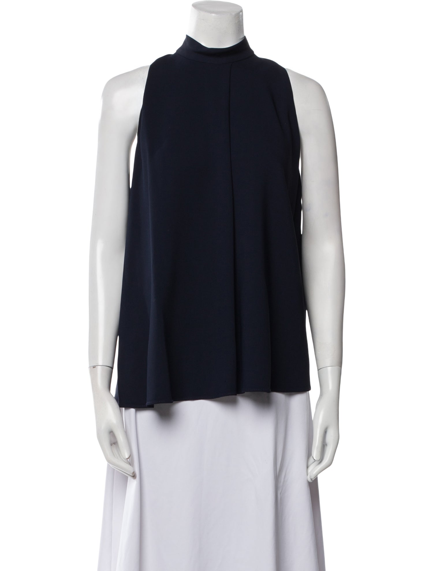 The Row Mock Neck Sleeveless Blouse