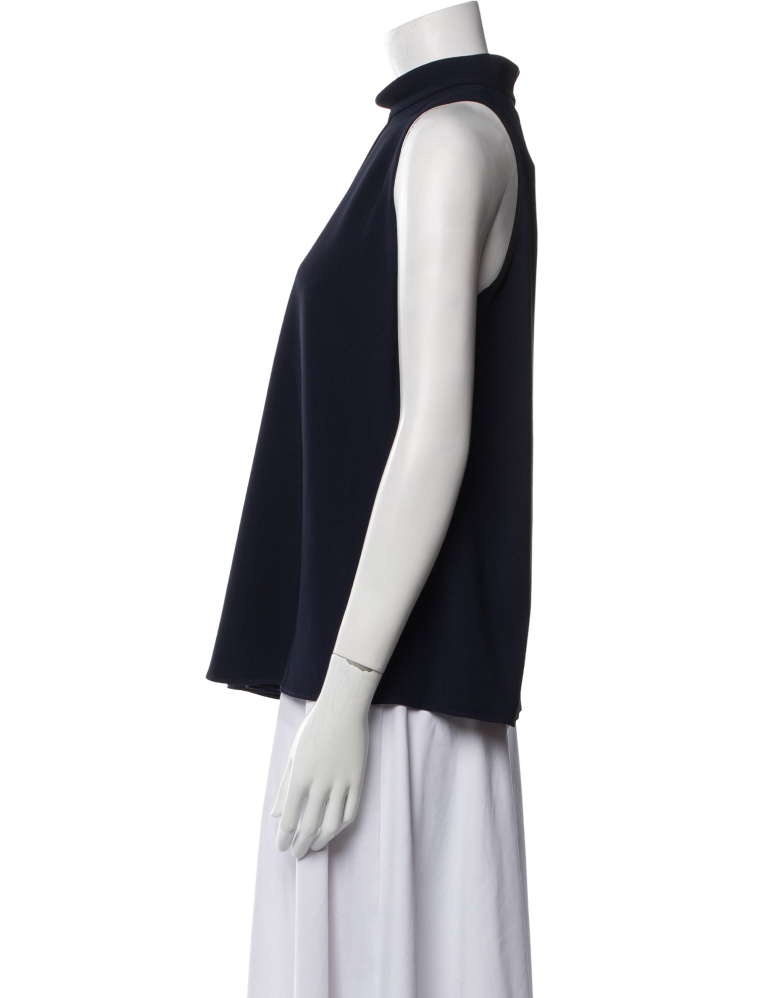 The Row Mock Neck Sleeveless Blouse