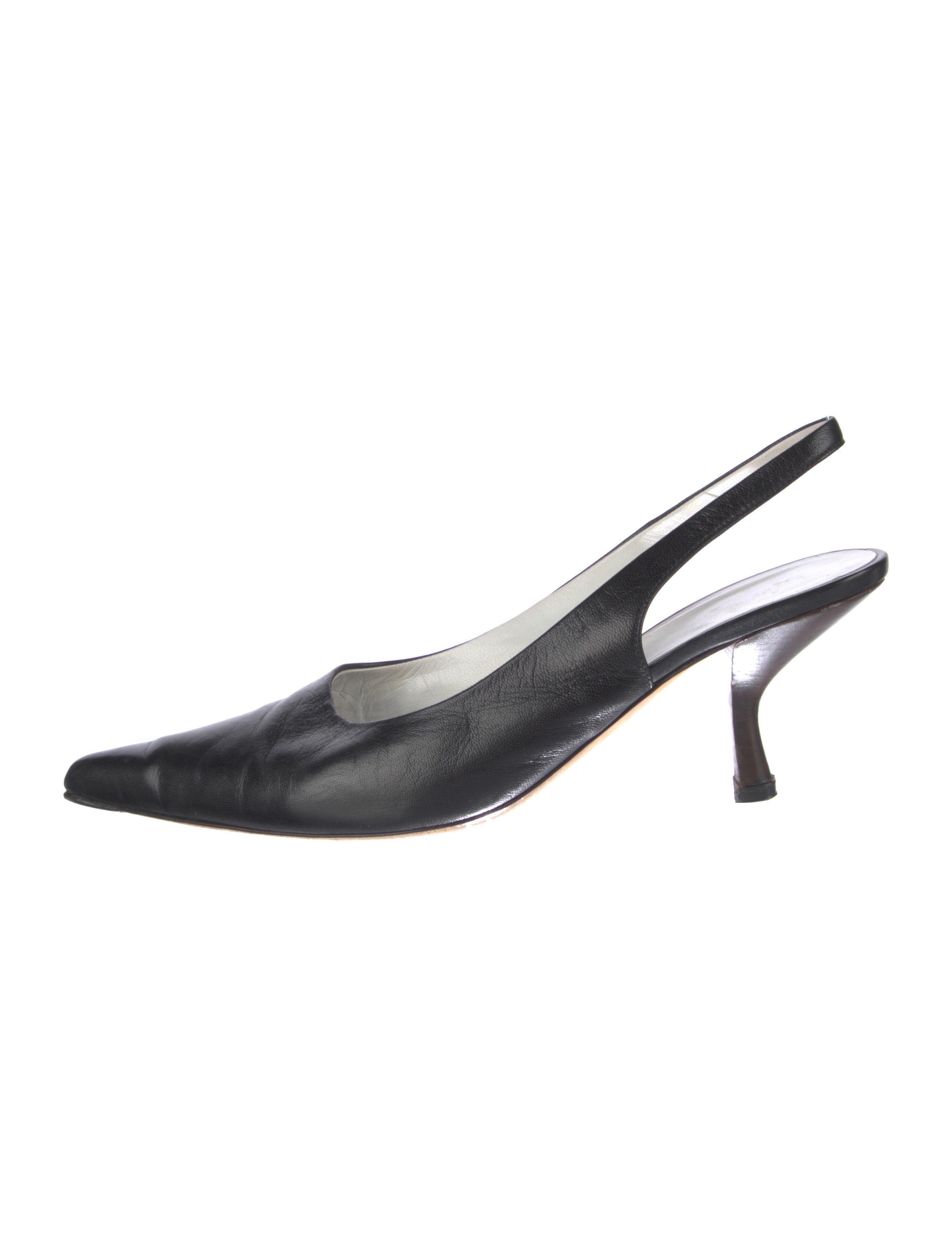 The Row Leather Slingback Pumps