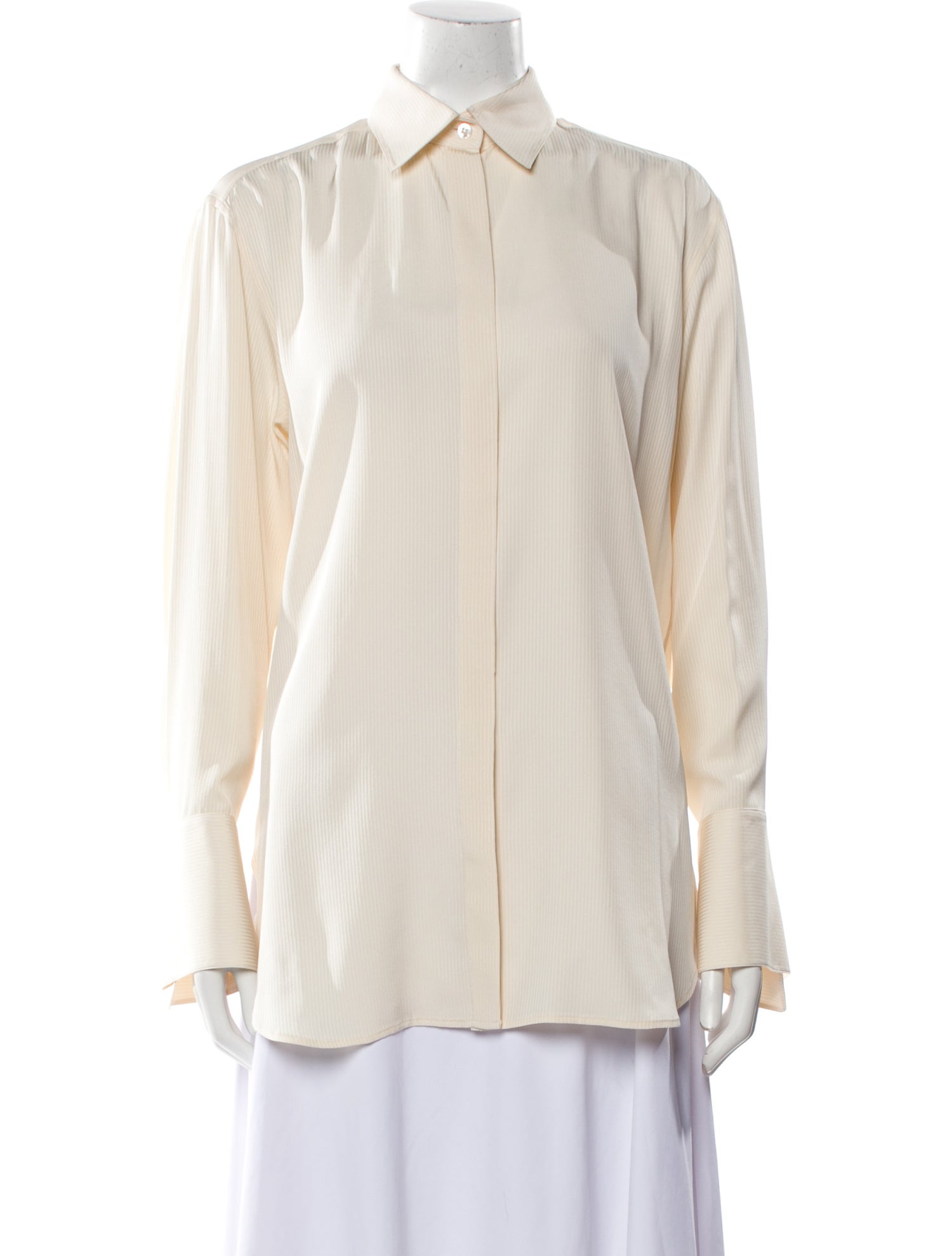 The Row Cody Silk Button-Up Top