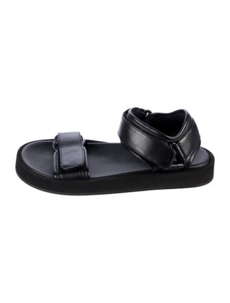 The Row Leather Slides