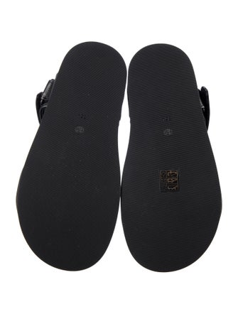 The Row Leather Slides