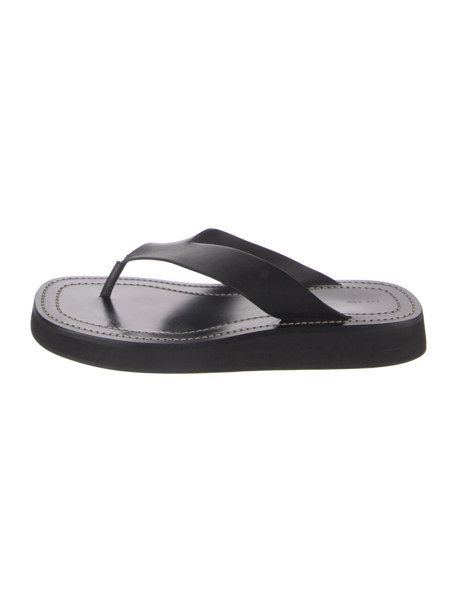 The Row Leather Flip Flops