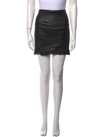 The Row Leather Mini Skirt