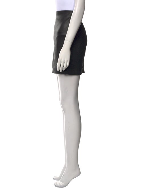 The Row Leather Mini Skirt