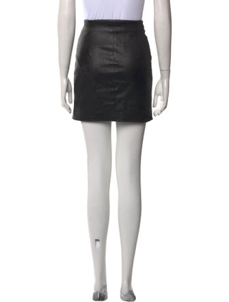The Row Leather Mini Skirt