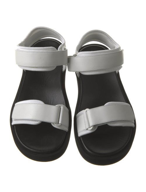 The Row Hook-and-Loop Leather Slingback Sandals