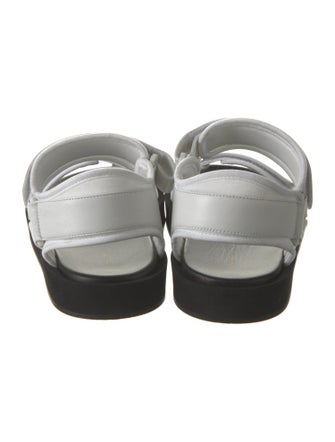 The Row Hook-and-Loop Leather Slingback Sandals