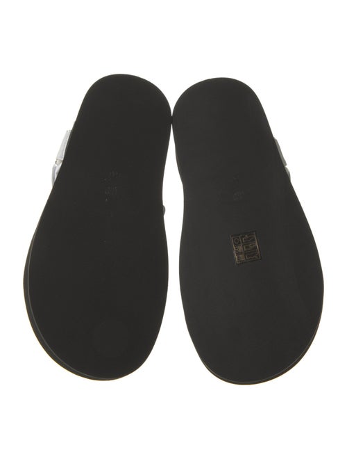 The Row Hook-and-Loop Leather Slingback Sandals