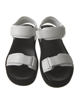 The Row Hook-and-Loop Leather Sandals