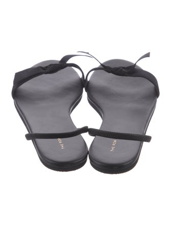 The Row Leather Bow Accents Slingback Sandals