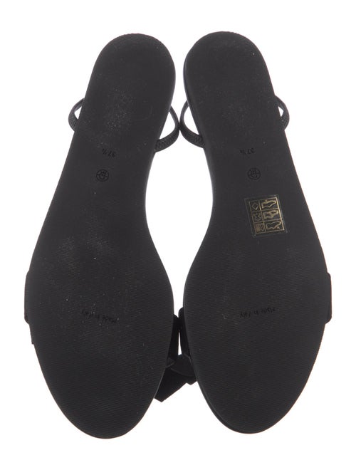 The Row Leather Bow Accents Slingback Sandals