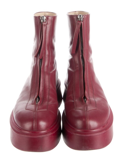 The Row Leather Combat Boots