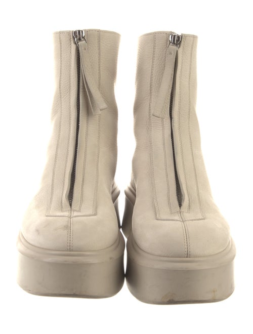 The Row Zipped 1 Suede Lace-Up Boots