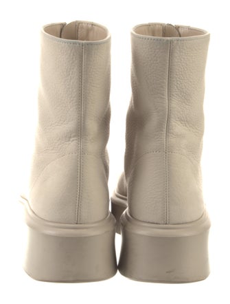 The Row Zipped 1 Suede Lace-Up Boots