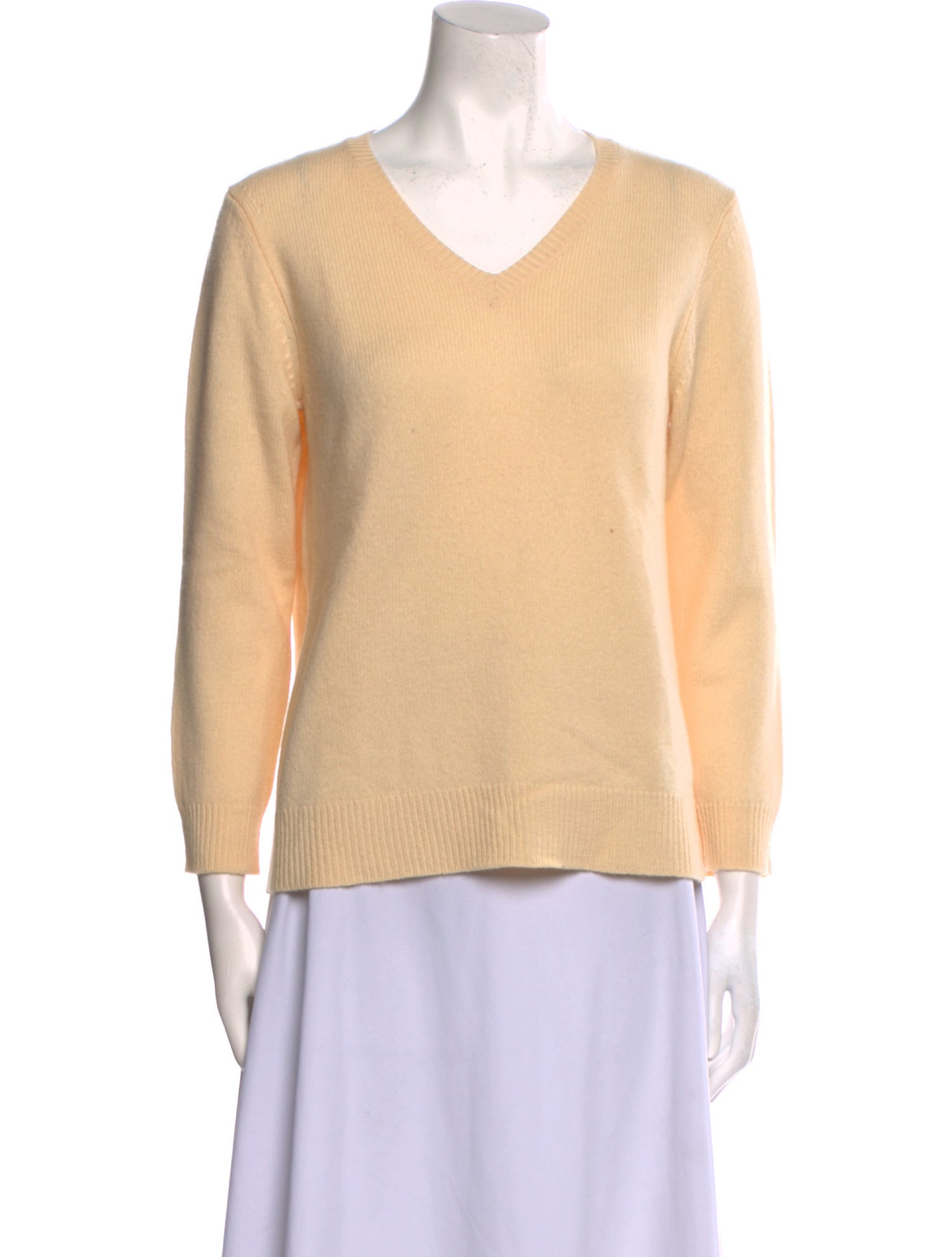 The Row Merino Wool V-Neck Sweater