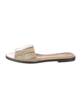 The Row Leather Slides