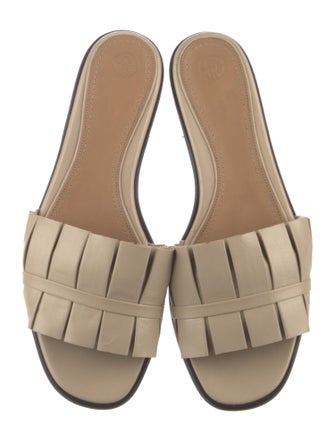 The Row Leather Slides