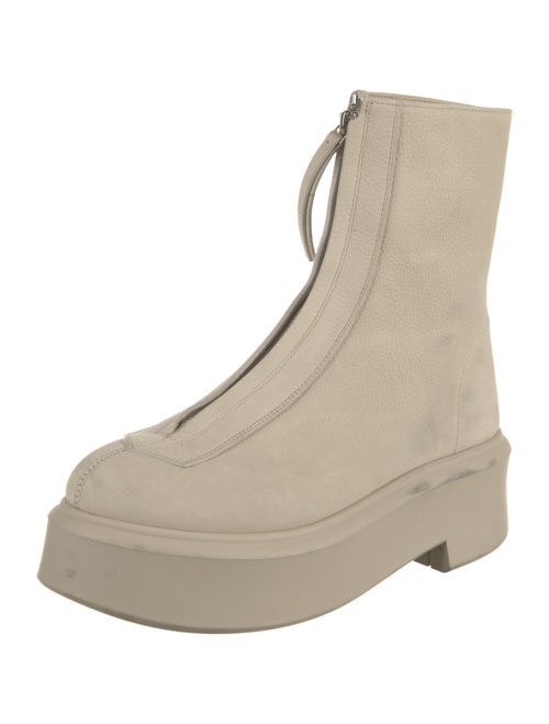 The Row Leather Combat Boots