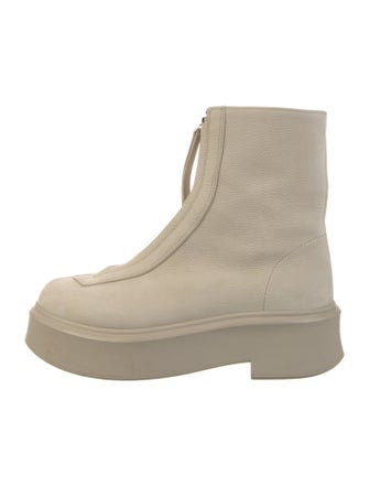The Row Zipped 1 Suede Chelsea Boots