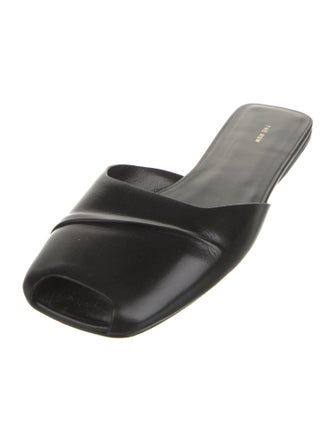 The Row Leather Slides