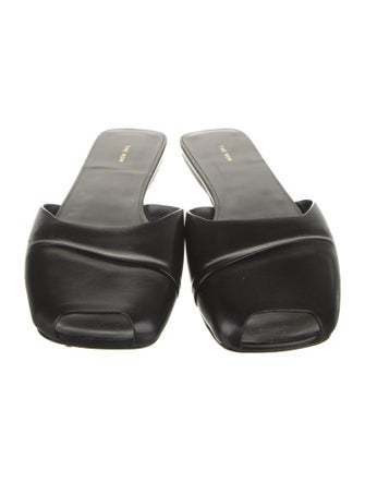 The Row Leather Slides