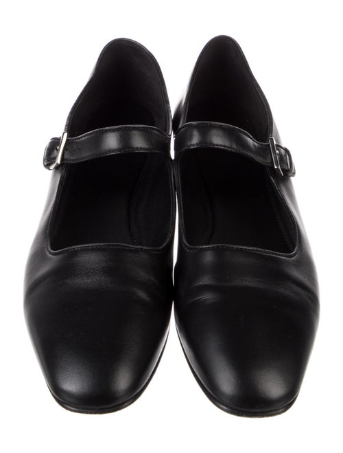 The Row Leather Mary Jane Flats