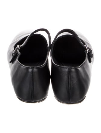 The Row Leather Mary Jane Flats