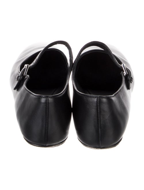 The Row Leather Mary Jane Flats