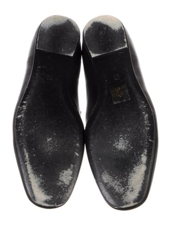 The Row Leather Mary Jane Flats