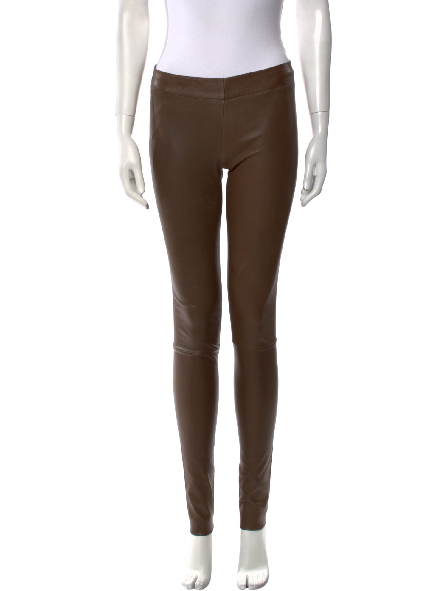 The Row Leather Skinny Leg Pants