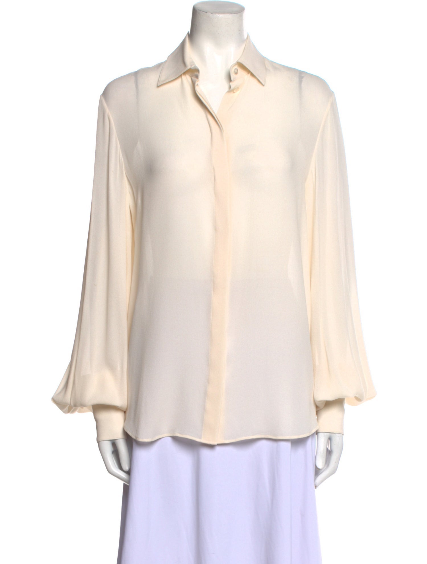 The Row Long Sleeve Button-Up Top