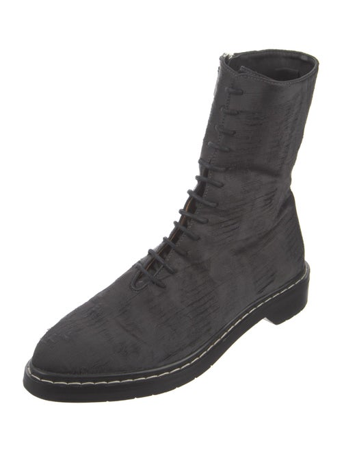 The Row Distressed Fara Combat Silk Combat Boots