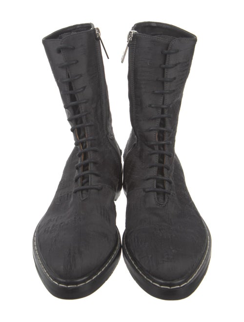 The Row Distressed Fara Combat Silk Combat Boots