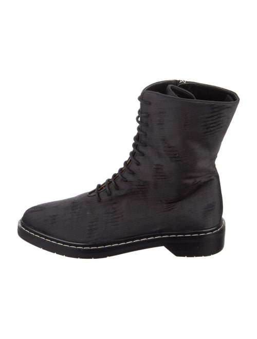 The Row Distressed Fara Combat Silk Combat Boots